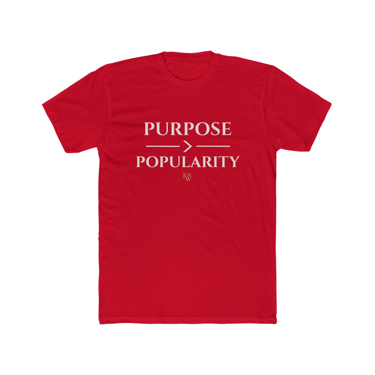 Purpose Over Popularity T-Shirt — Inspirational Crew Tee