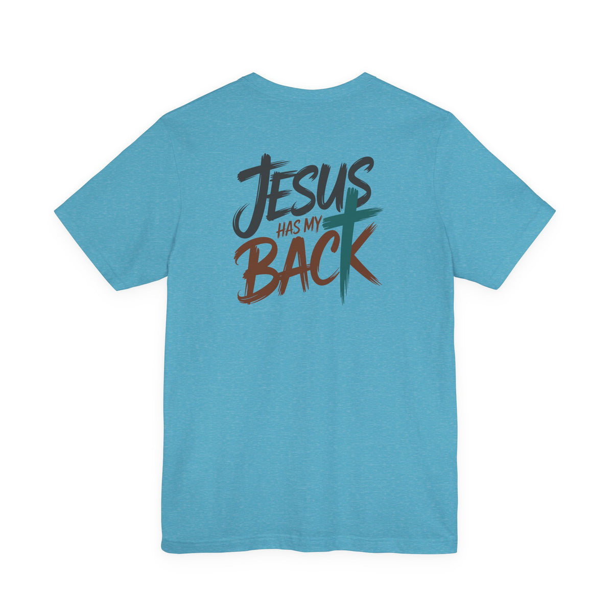 Jesus Has My Back Tee – Heart & Cross Tee