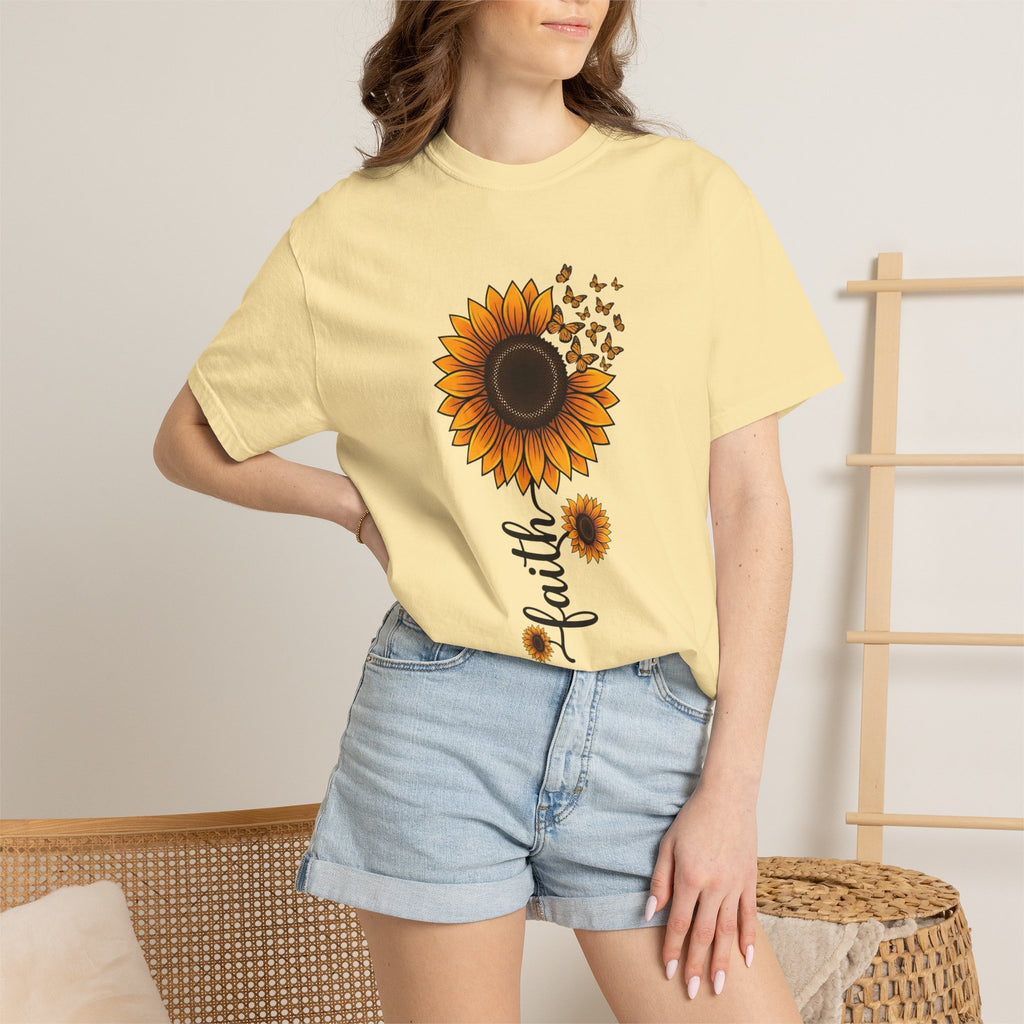 Kingdom Worn Faith Sunflower Women's Christian Tee