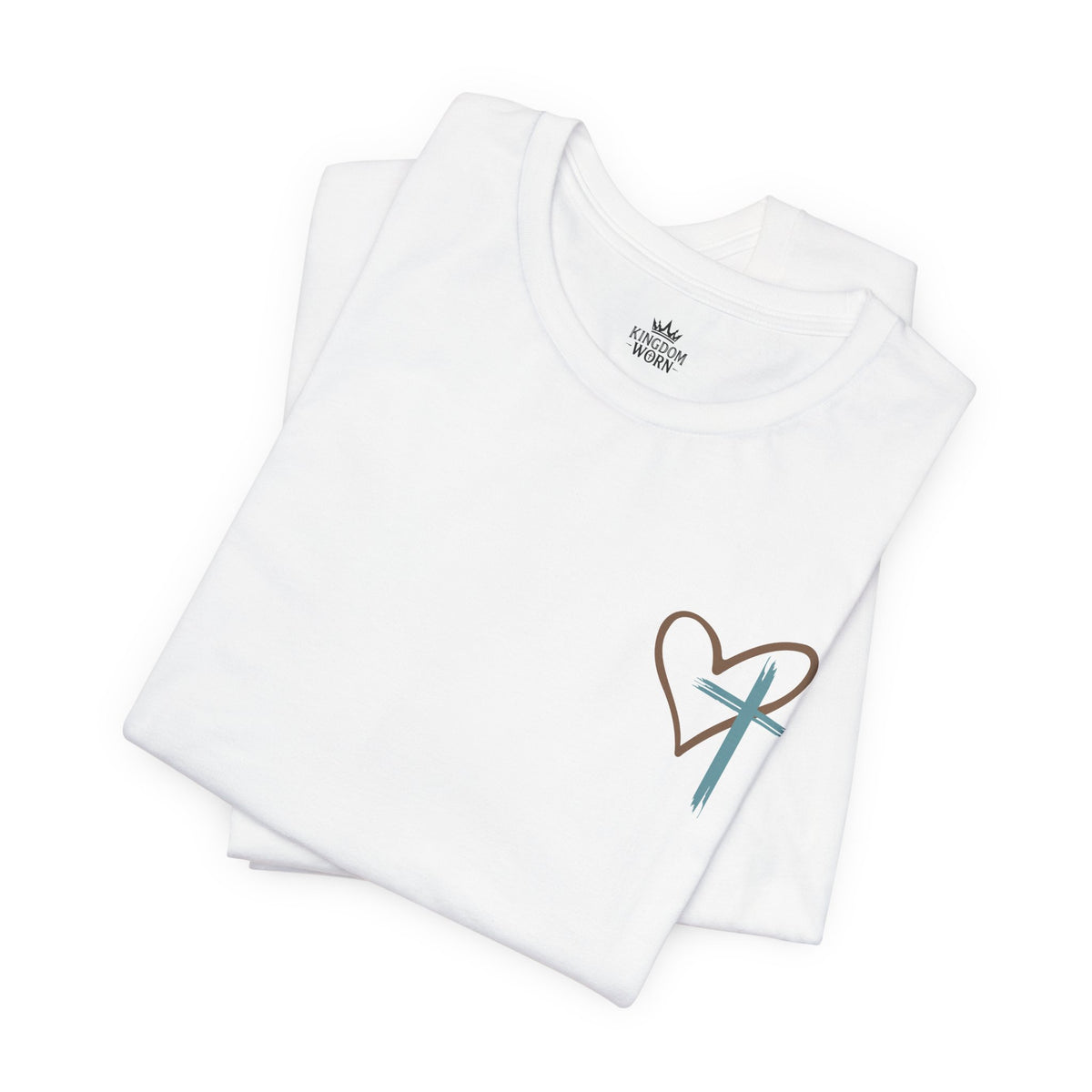 Jesus Has My Back Tee – Heart & Cross Tee