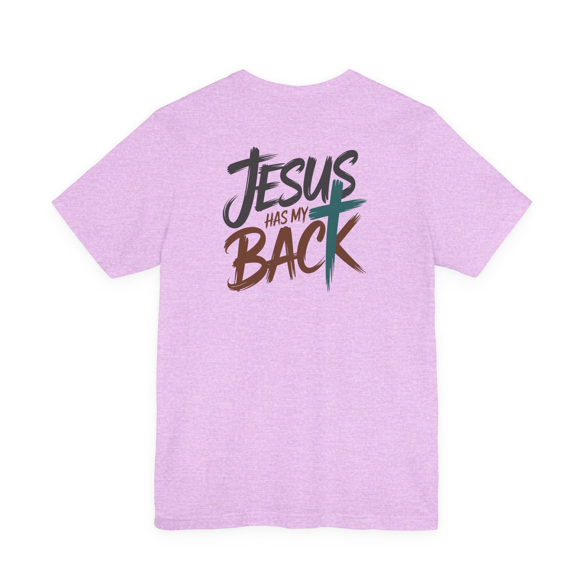 Jesus Has My Back Tee – Heart & Cross Tee