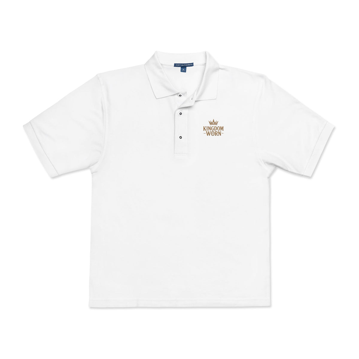 Embroidered Kingdom Worn Crown Logo Polo Shirt