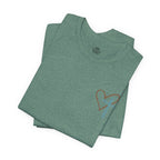 Jesus Has My Back Tee – Heart & Cross Tee