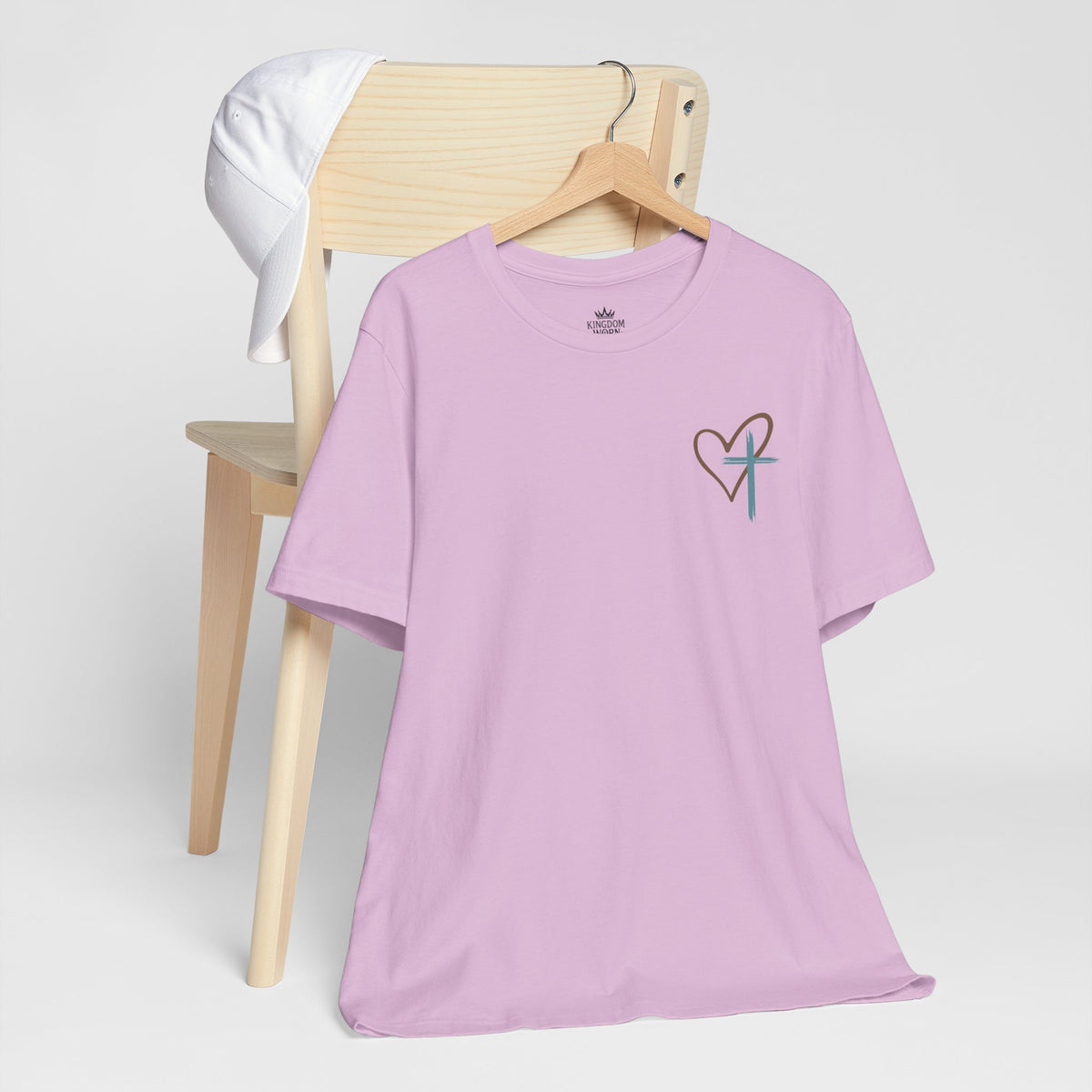 Jesus Has My Back Tee – Heart & Cross Tee