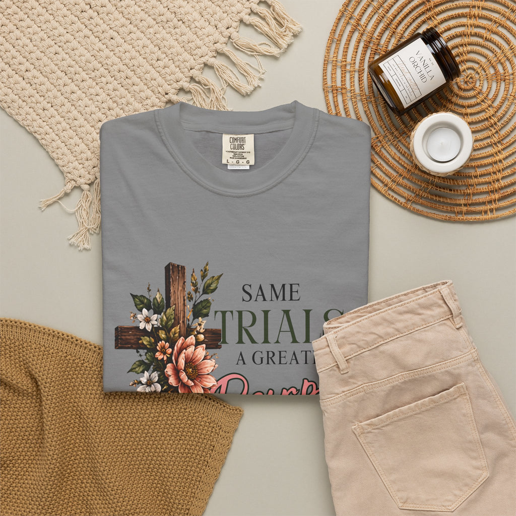 Same Trials, A Greater Purpose – Romans 5:3–5 Christian Print Tee