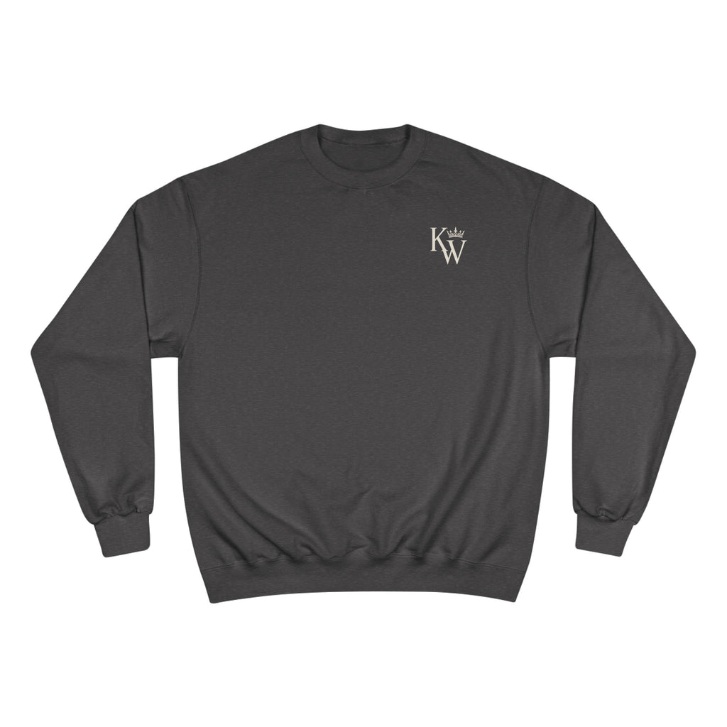 Greater Is He – 1 John 4:4 Lion Back Print Christian Crewneck