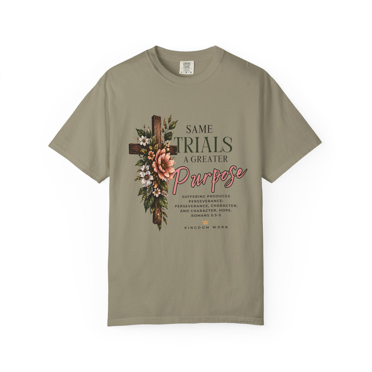 Same Trials, A Greater Purpose – Romans 5:3–5 Christian Print Tee