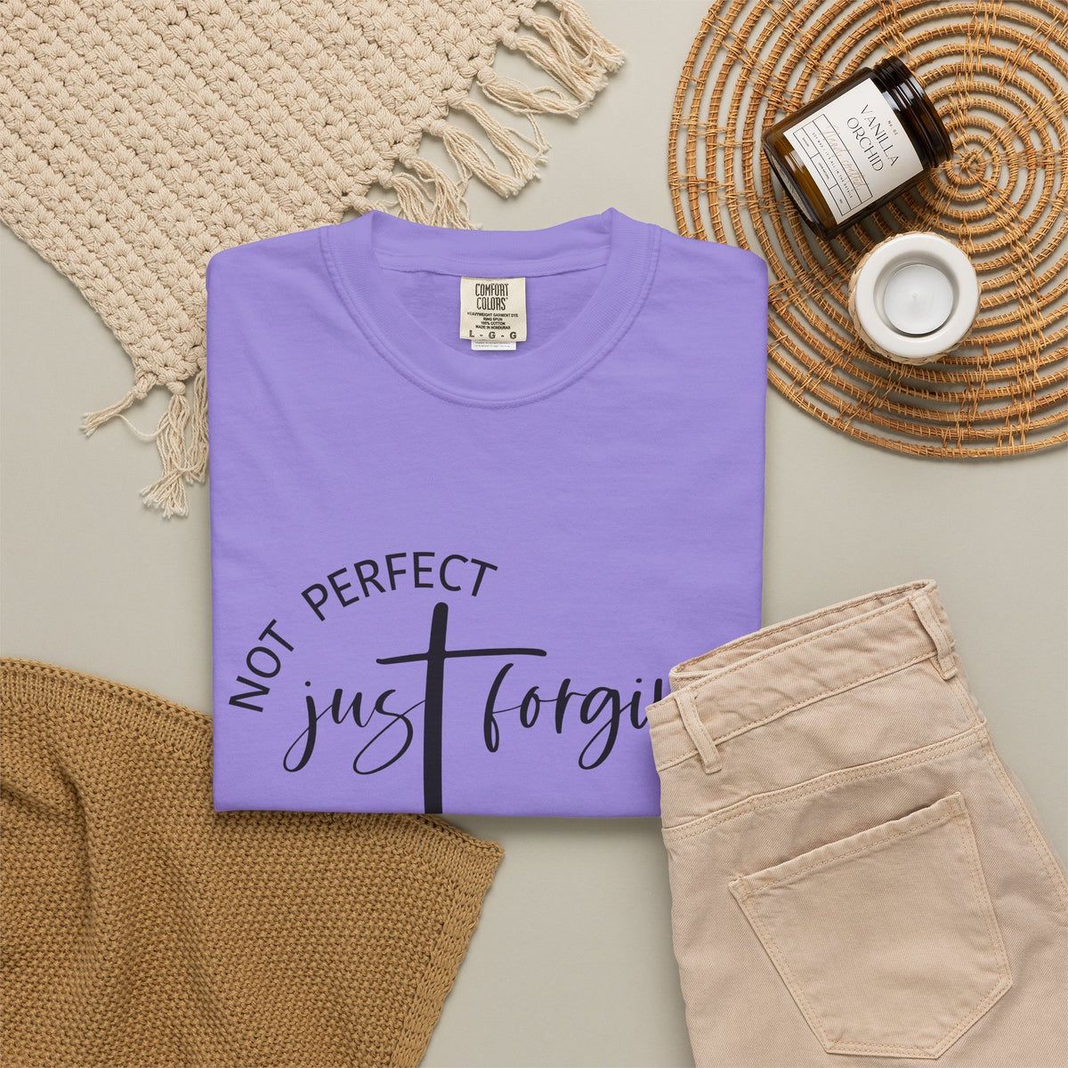 Not Perfect, Just Forgiven-Women's Christian Tee