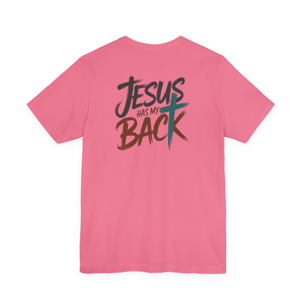 Jesus Has My Back Tee – Heart & Cross Tee