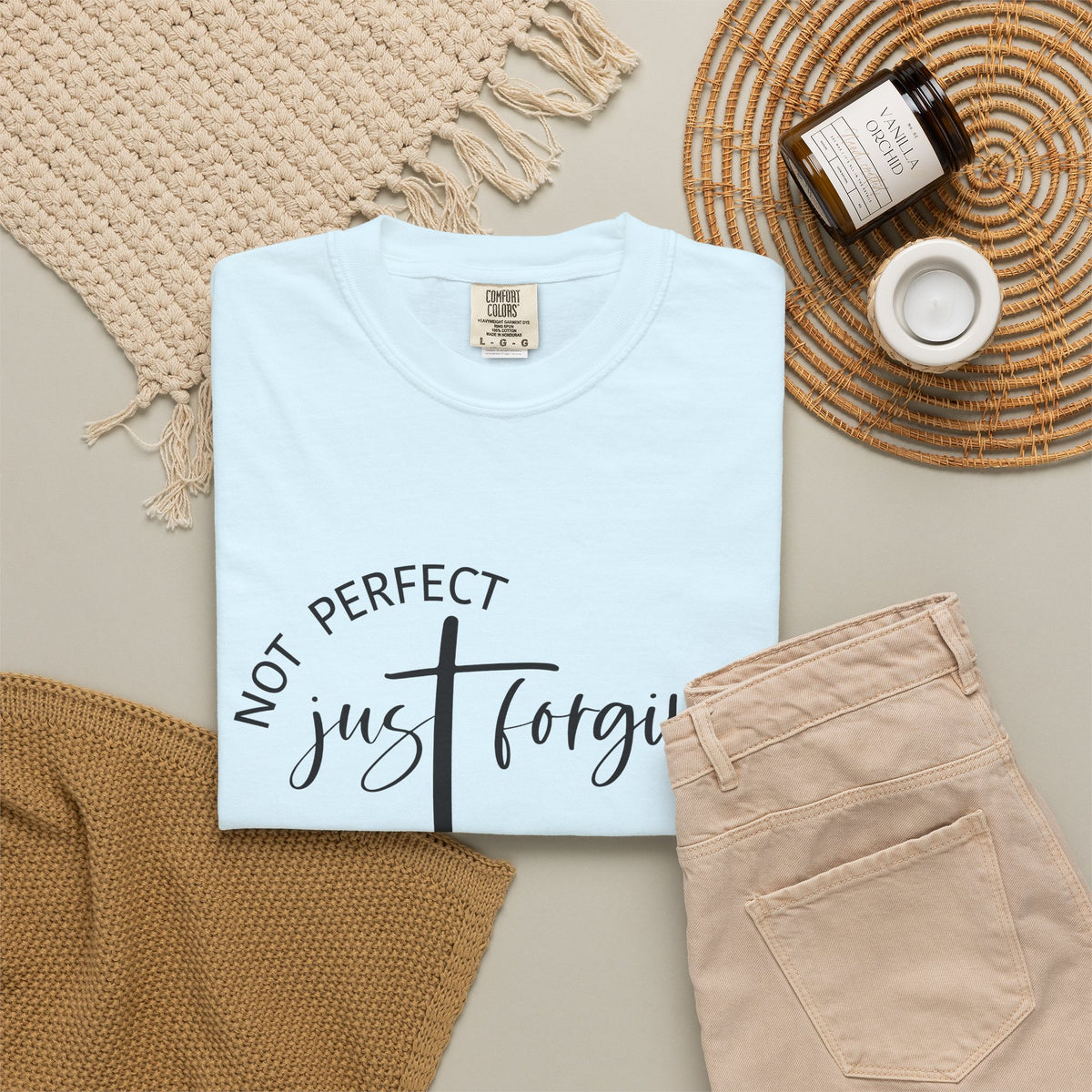 Not Perfect, Just Forgiven-Women's Christian Tee