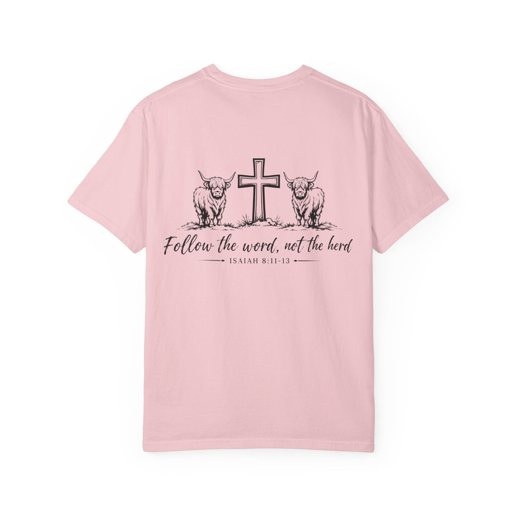 Isaiah 8 Tee Highland Cow Faith Tee-Follow the Word