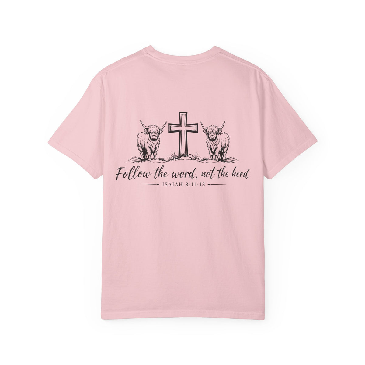 Isaiah 8 Tee Highland Cow Faith Tee-Follow the Word