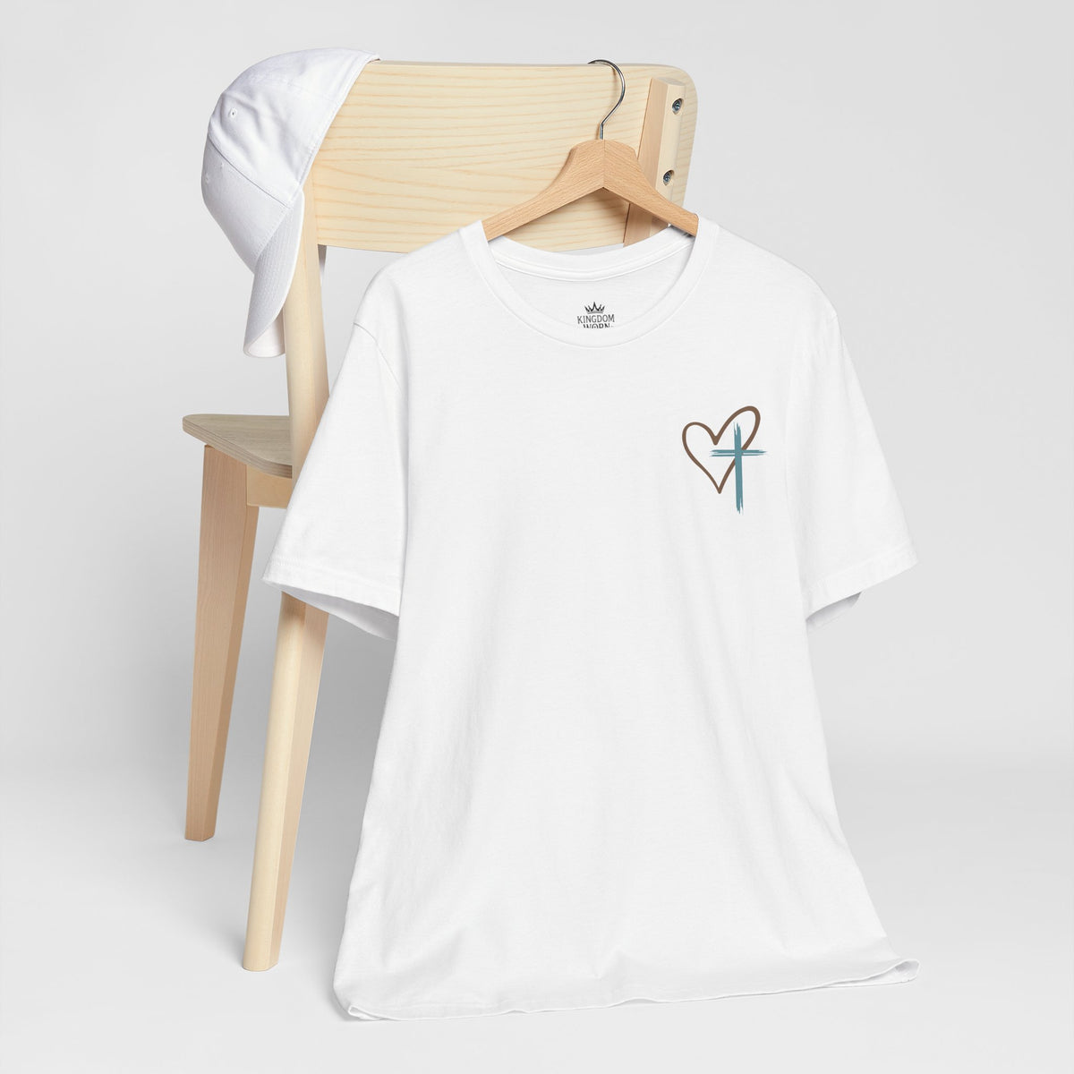 Jesus Has My Back Tee – Heart & Cross Tee