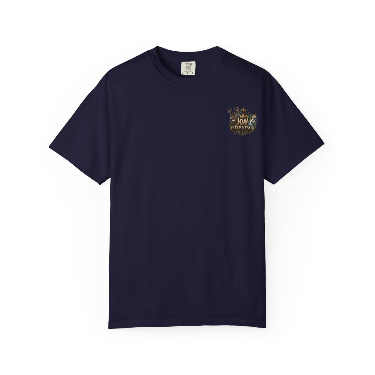Hooked on a Greater Purpose Christian Fishing T-Shirt — Colossians 3:2