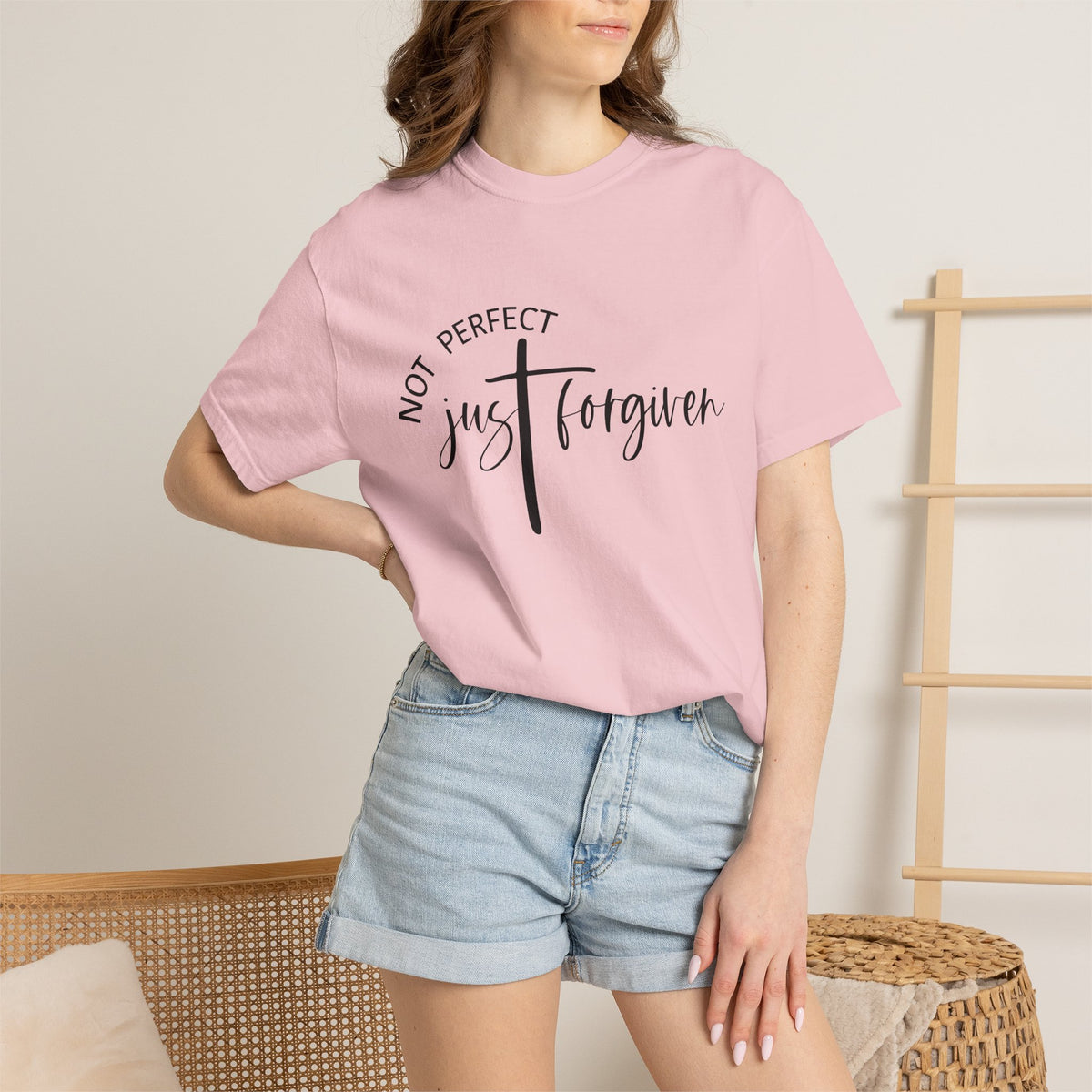 Not Perfect, Just Forgiven-Women's Christian Tee