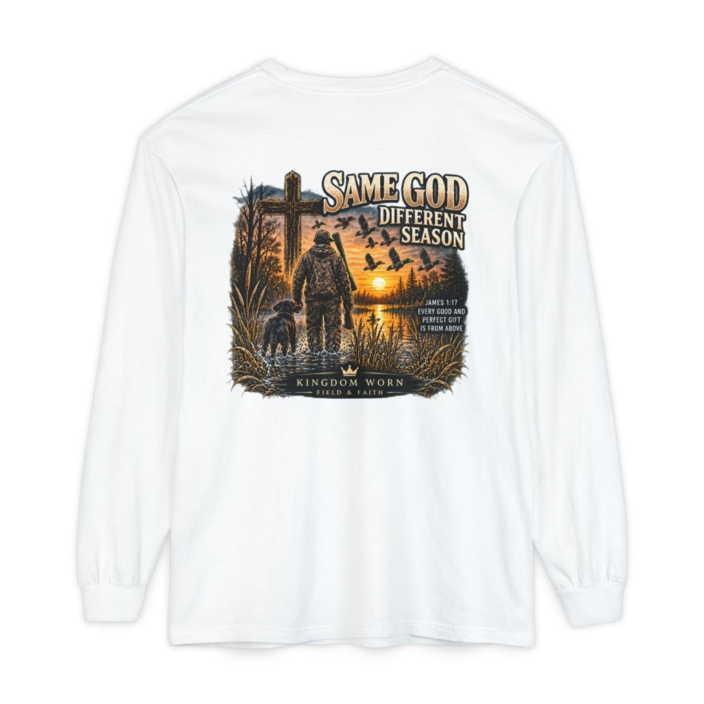 Same God Different Season Long Sleeve Christian Hunting Shirt