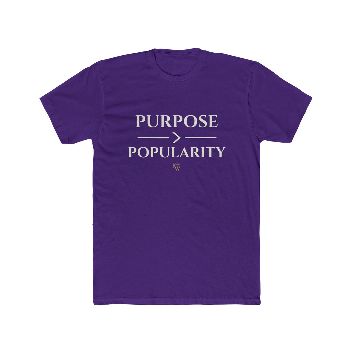 Purpose Over Popularity T-Shirt — Inspirational Crew Tee