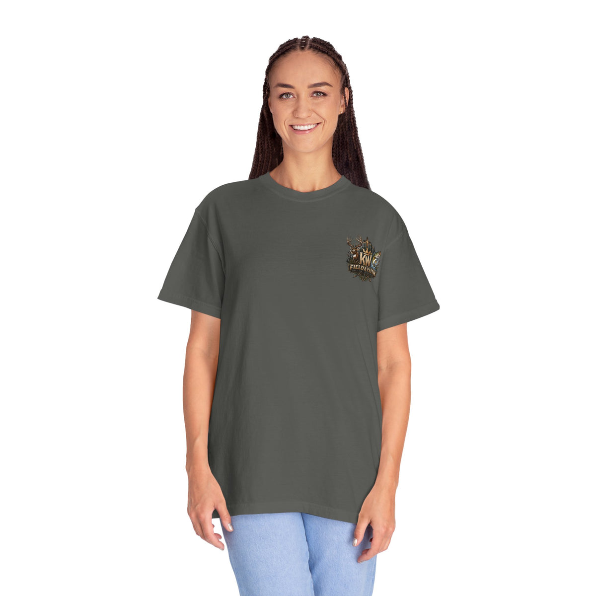 Hooked on a Greater Purpose Christian Fishing T-Shirt — Colossians 3:2