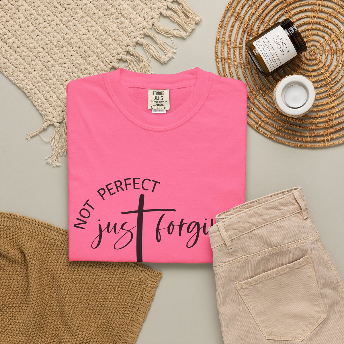 Not Perfect, Just Forgiven-Women's Christian Tee