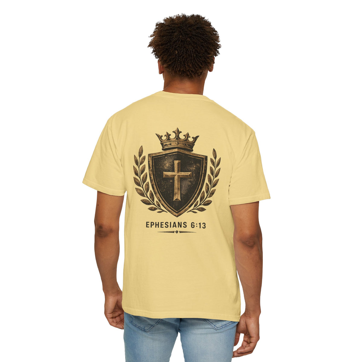 Ephesians 6:13 Christian T-Shirt — Shield & Crown