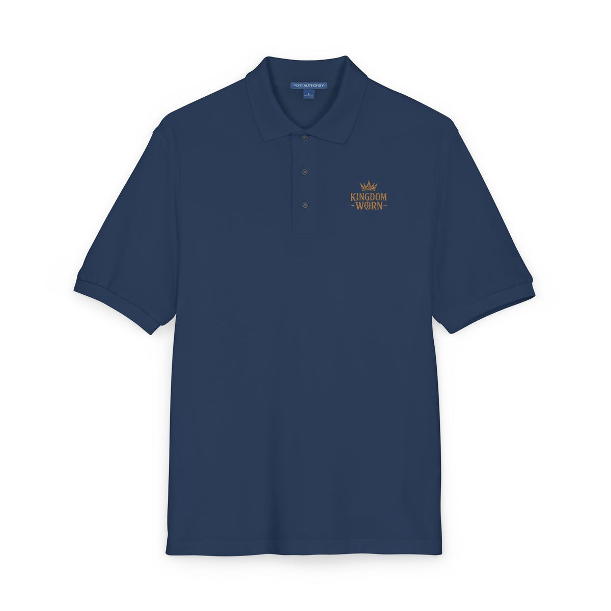 Embroidered Kingdom Worn Crown Logo Polo Shirt