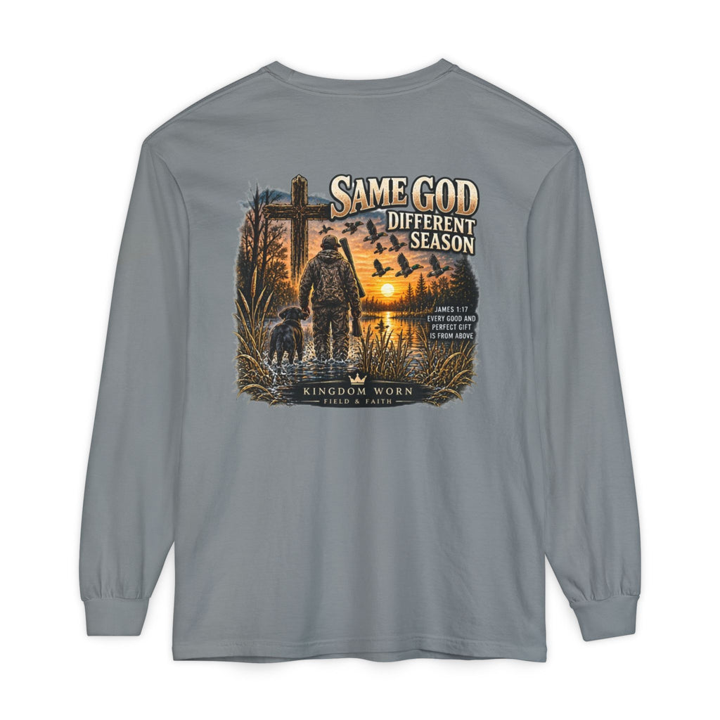 Same God Different Season Long Sleeve Christian Hunting Shirt