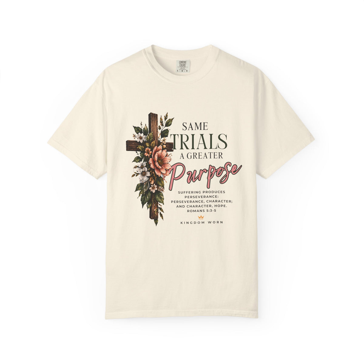 Same Trials, A Greater Purpose – Romans 5:3–5 Christian Print Tee