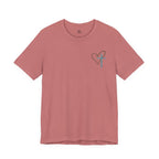 Jesus Has My Back Tee – Heart & Cross Tee