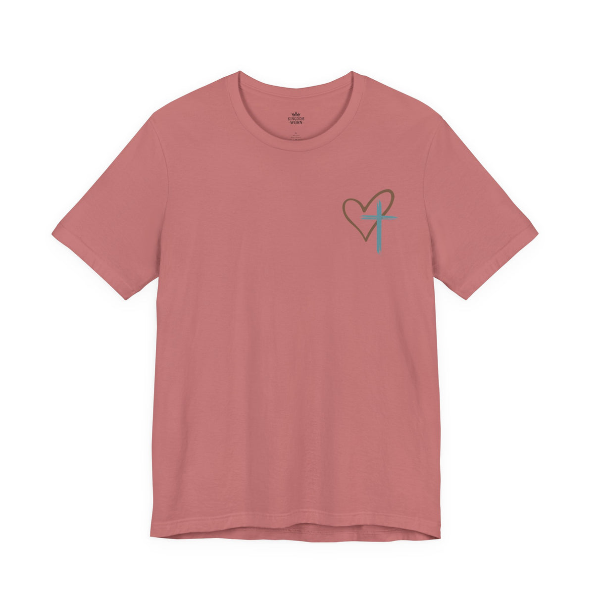 Jesus Has My Back Tee – Heart & Cross Tee