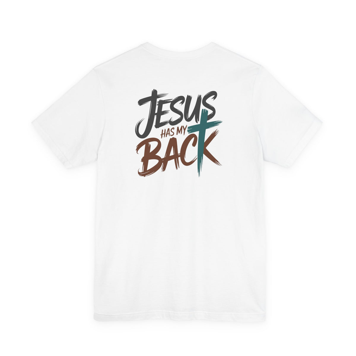 Jesus Has My Back Tee – Heart & Cross Tee