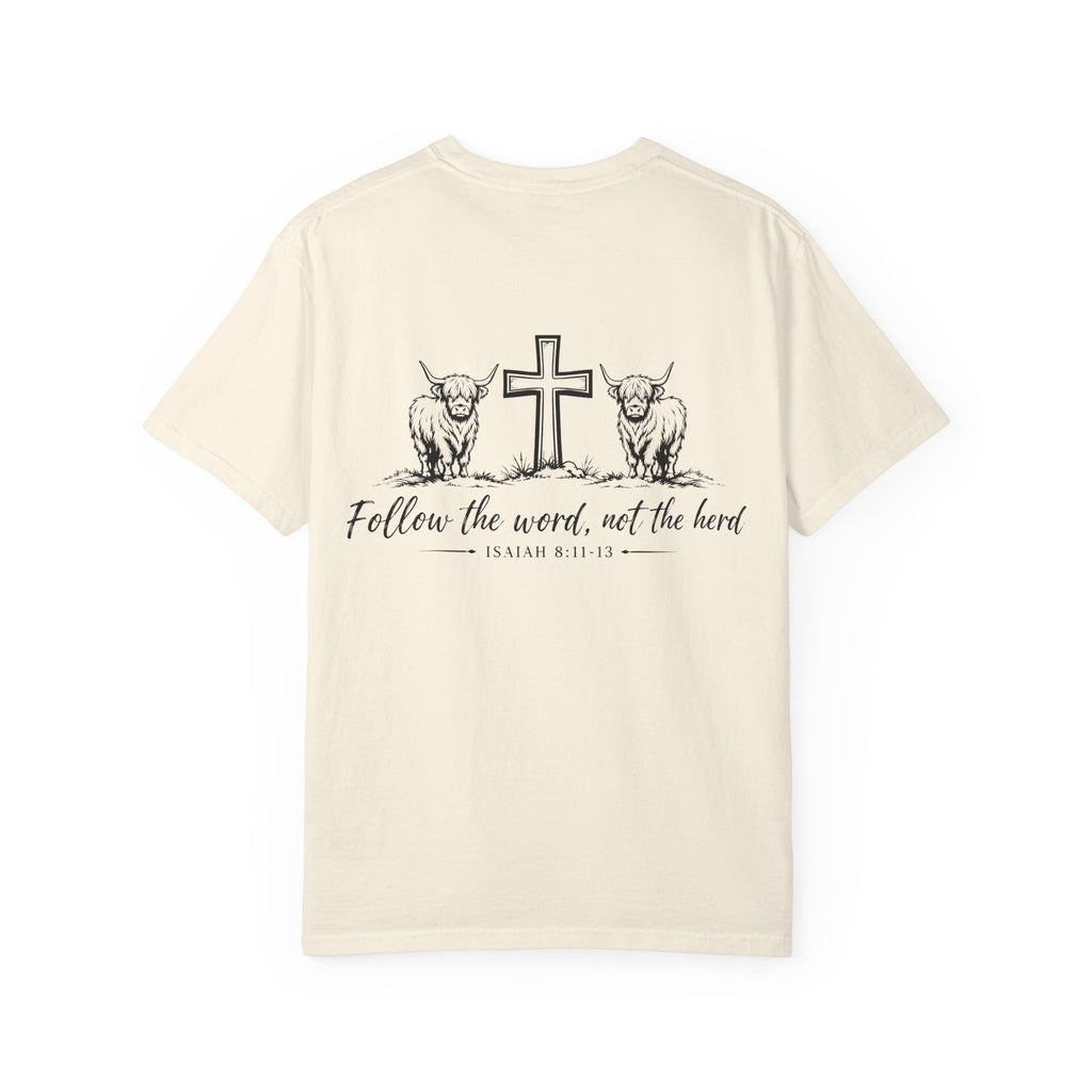 Isaiah 8 Tee Highland Cow Faith Tee-Follow the Word