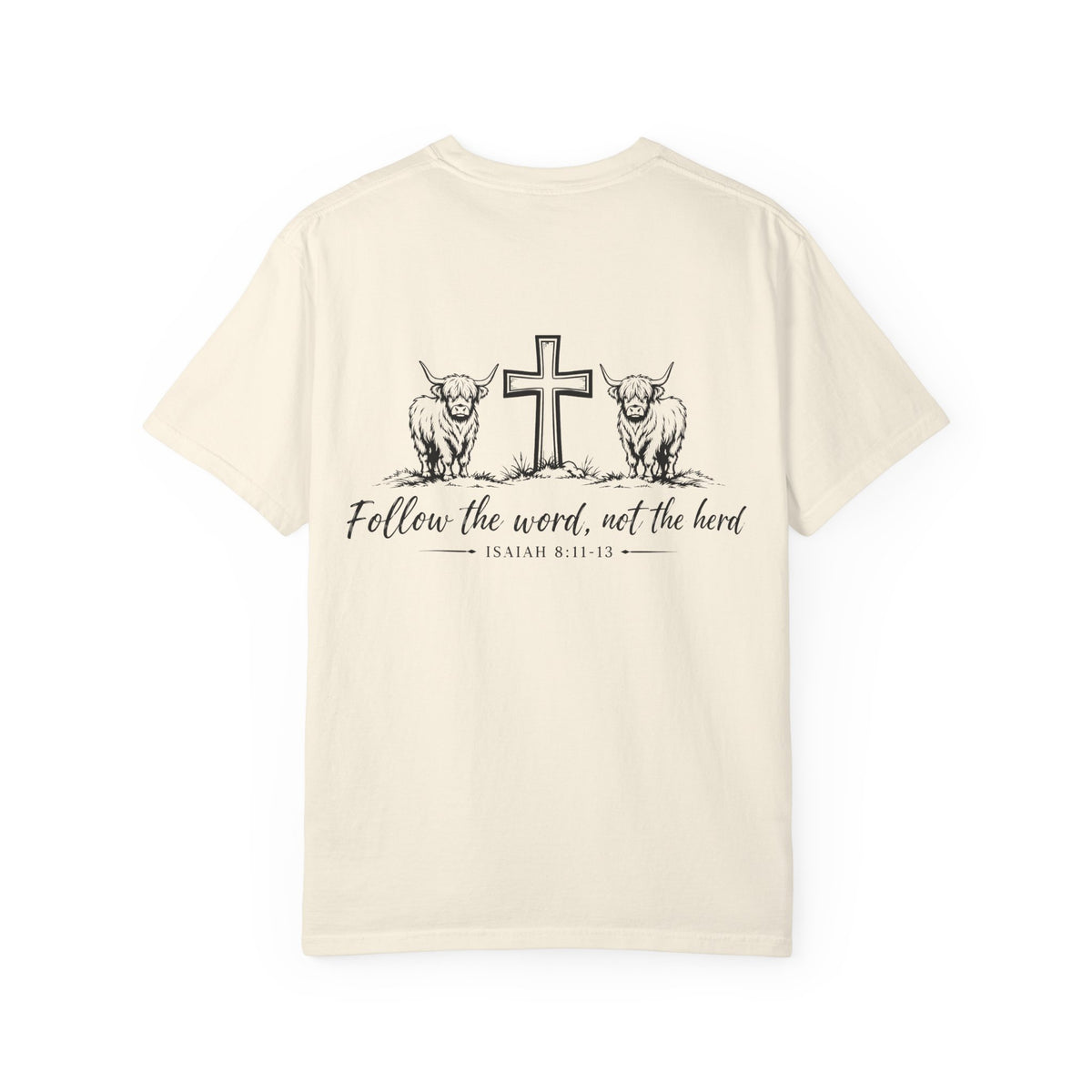 Isaiah 8 Tee Highland Cow Faith Tee-Follow the Word