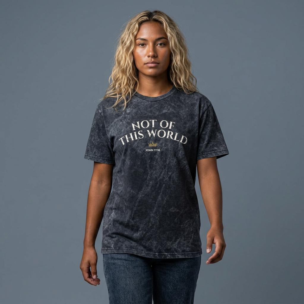 Kingdom Worn Not of This World Vintage Christian Tee John 17:16