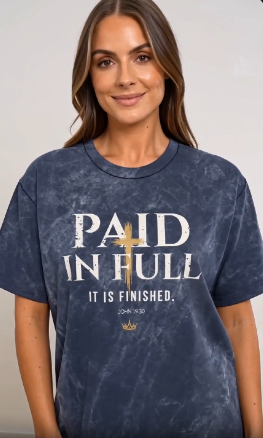 Paid in Full Christian T-Shirt with It Is Finished message-John 19:30