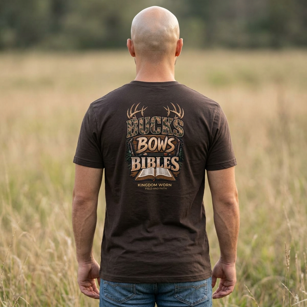 Bucks Bows Bibles Christian T-Shirt from Kingdom Worn.