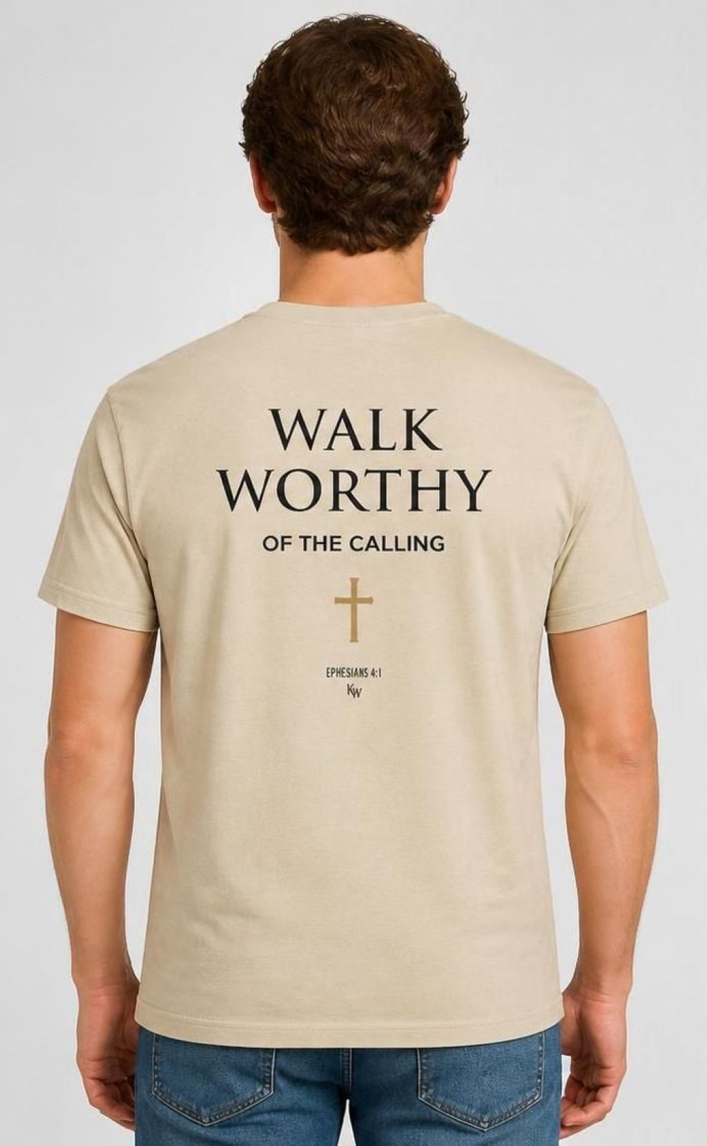 Kingdom Worn Walk Worthy Inspirational Faith Tee Ephesians 4:1