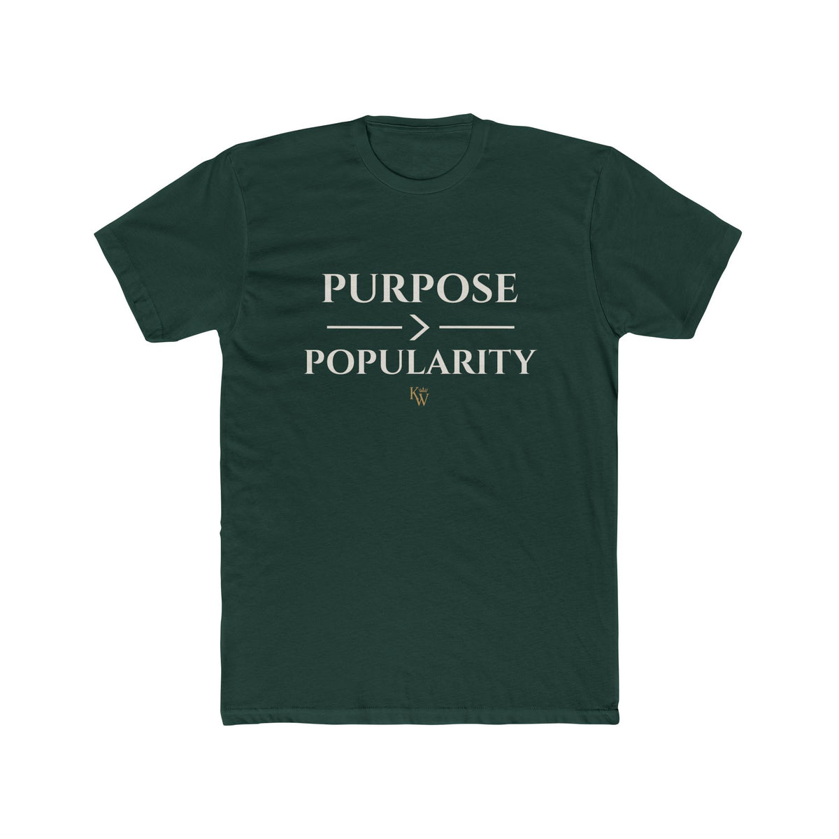 Purpose Over Popularity T-Shirt — Inspirational Crew Tee