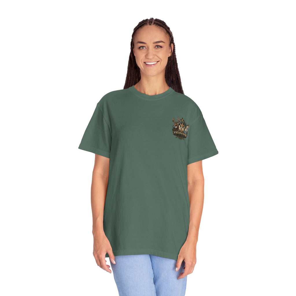 Hooked on a Greater Purpose Christian Fishing T-Shirt — Colossians 3:2
