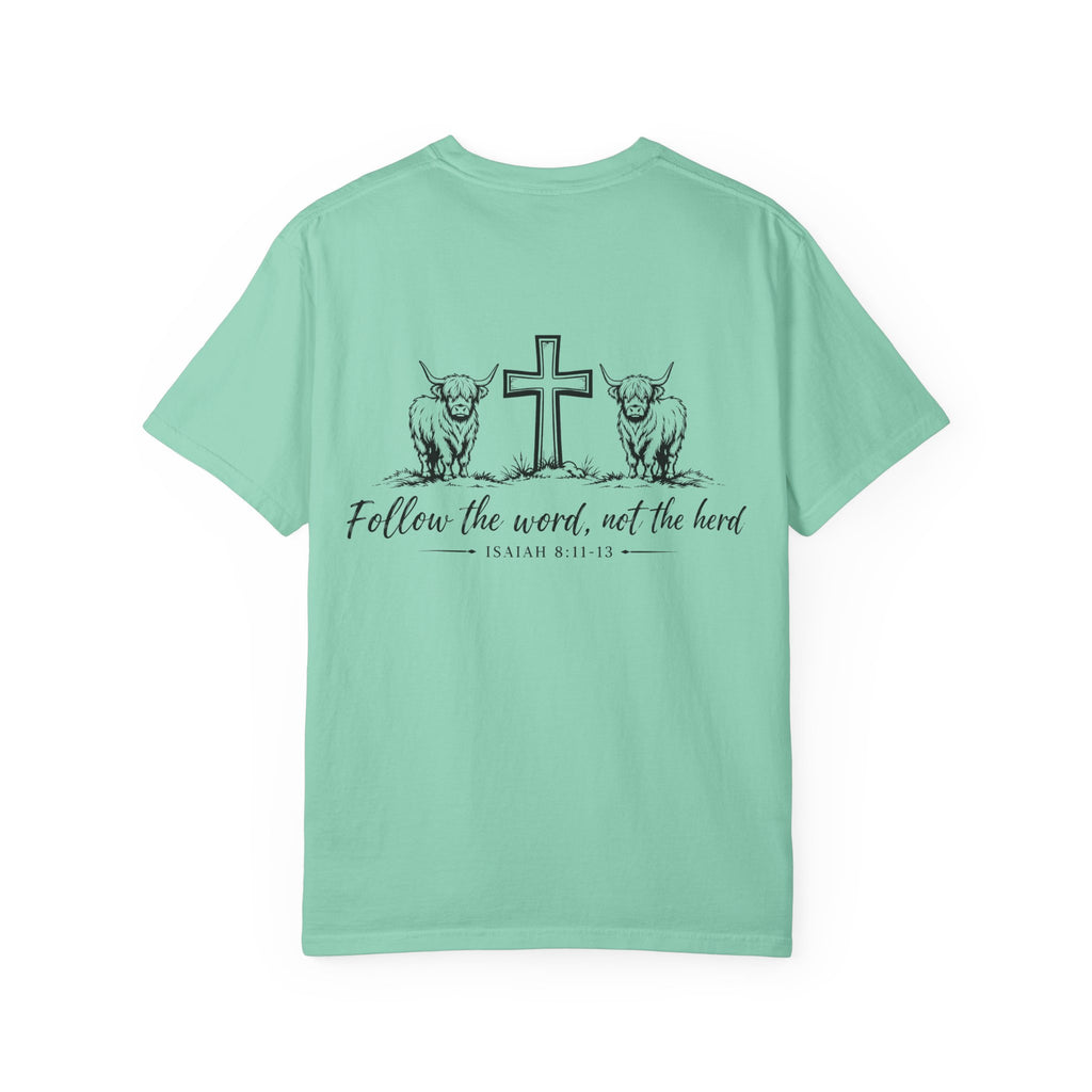 Isaiah 8 Tee Highland Cow Faith Tee-Follow the Word