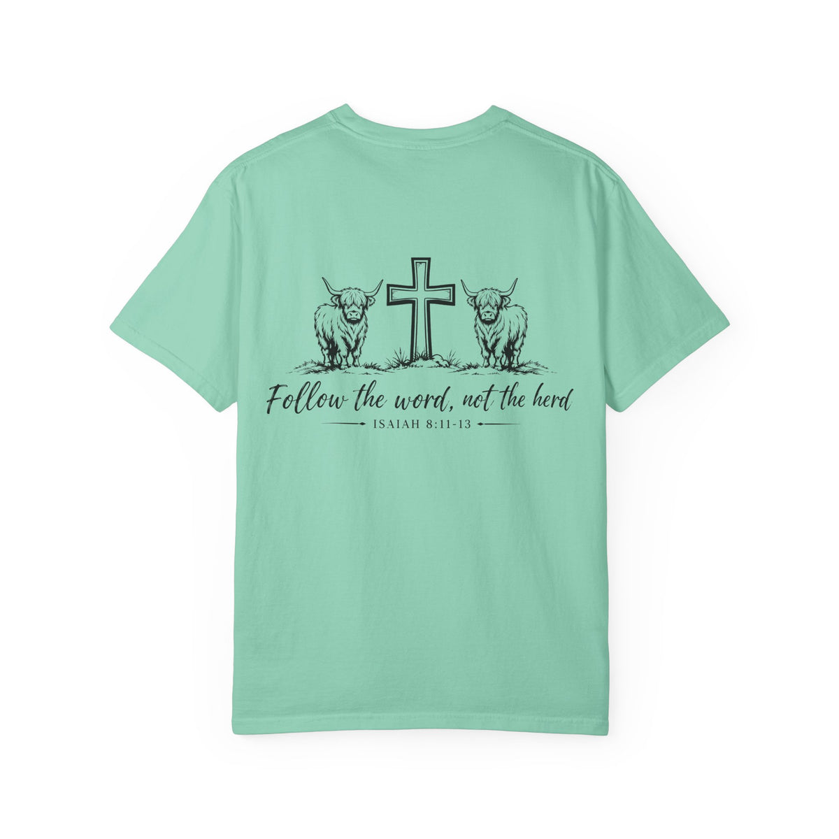 Isaiah 8 Tee Highland Cow Faith Tee-Follow the Word
