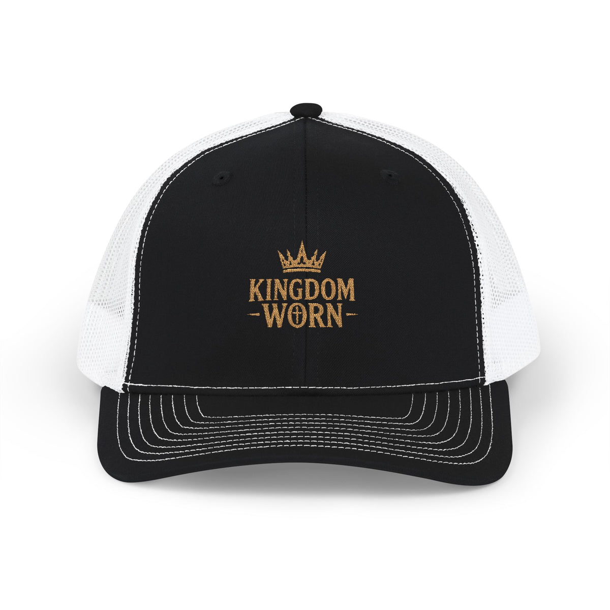 Kingdom Worn Embroidered Crown Trucker Hat