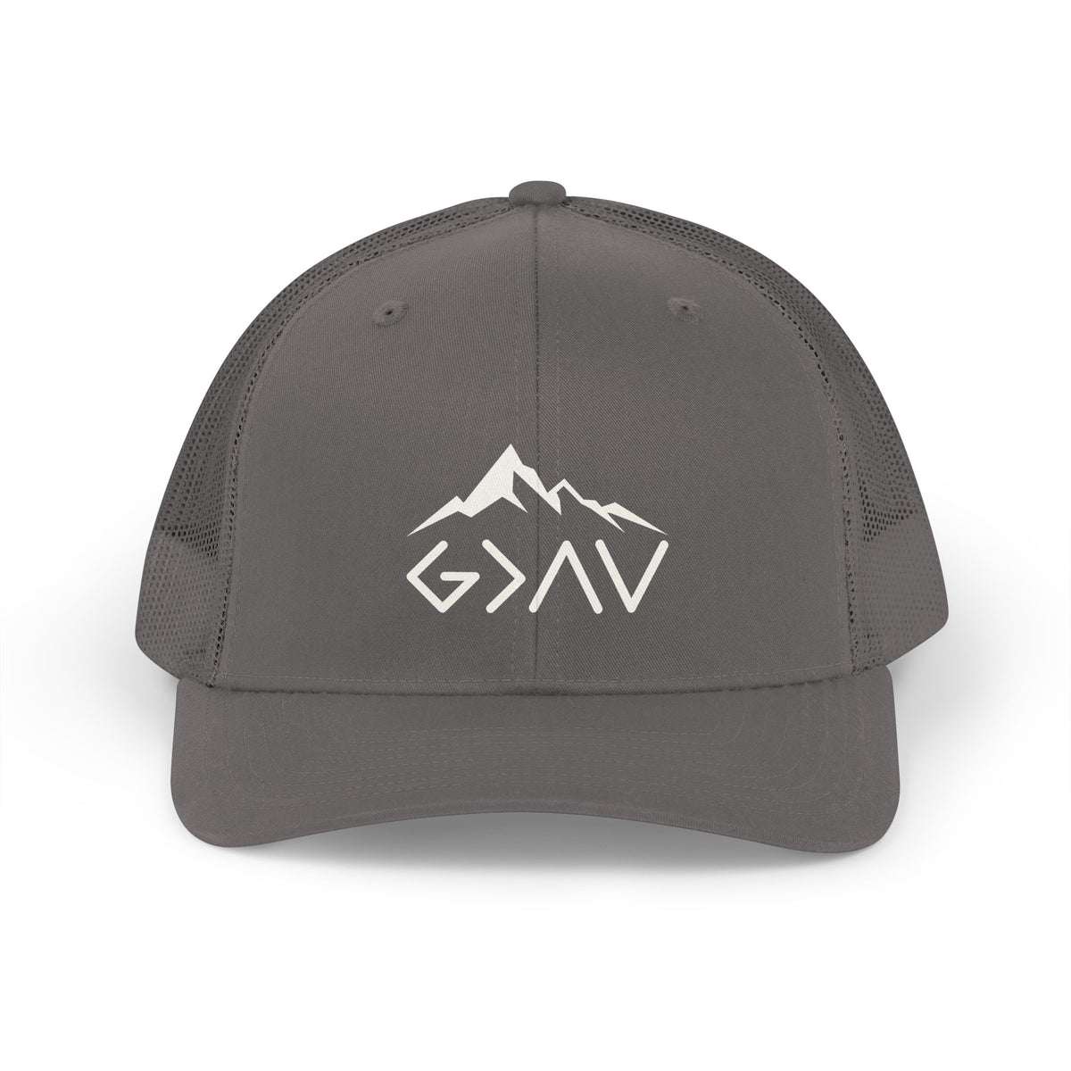 Kingdom Worn God is Greater Christian Trucker Hat