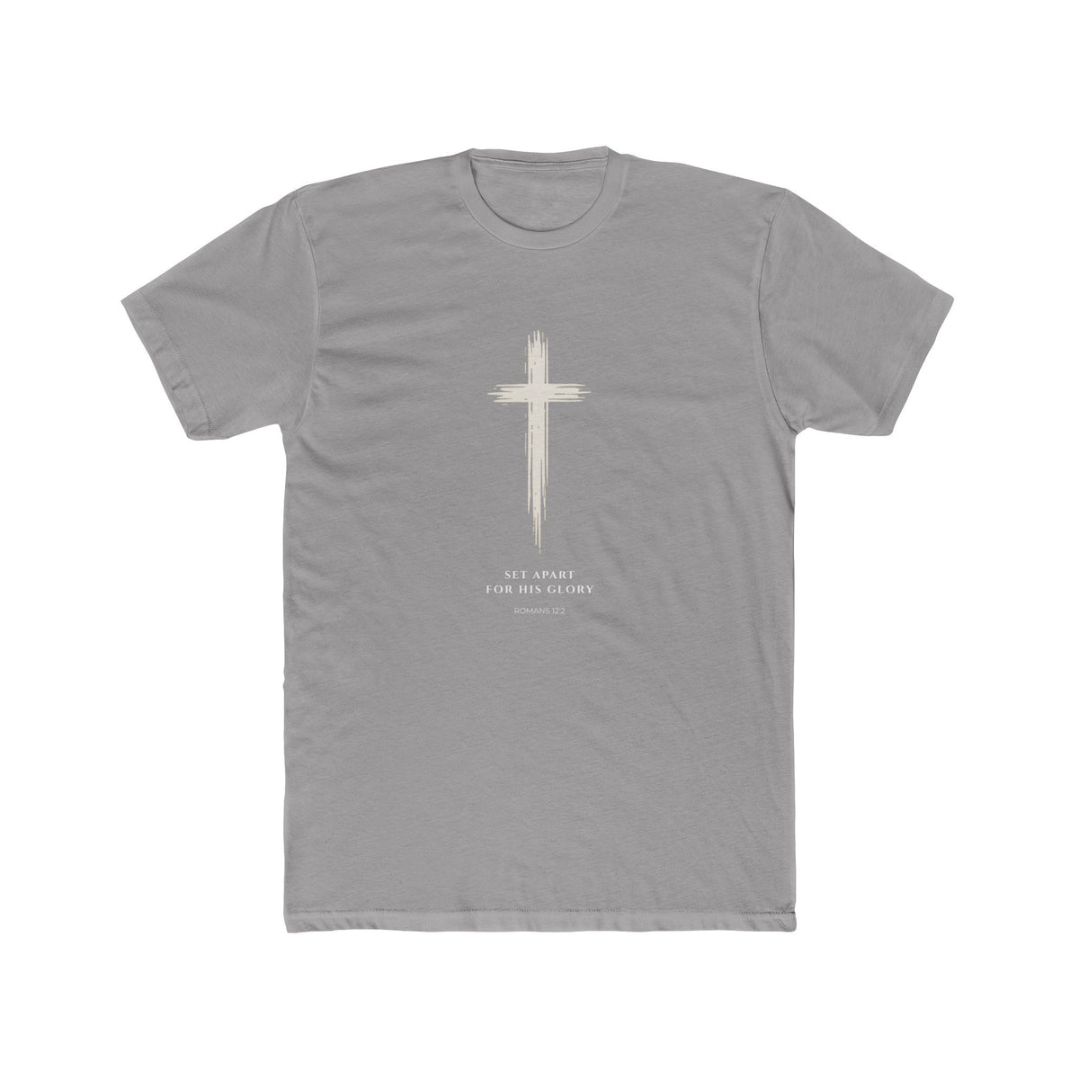 Romans 12:2 Cross Faith Tee-Set Apart for His Glory