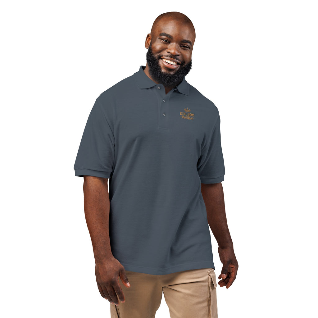 Embroidered Kingdom Worn Crown Logo Polo Shirt