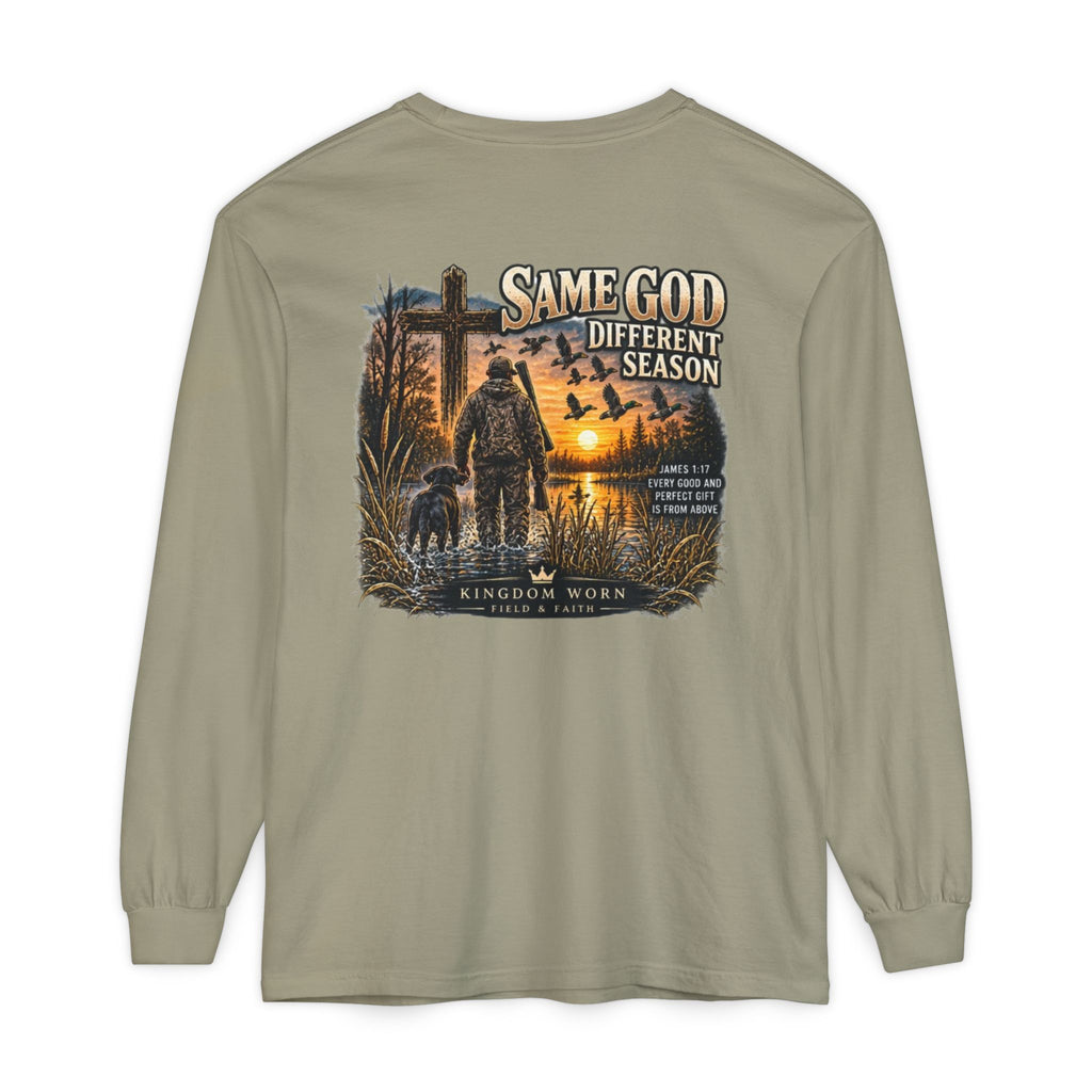Same God Different Season Long Sleeve Christian Hunting Shirt