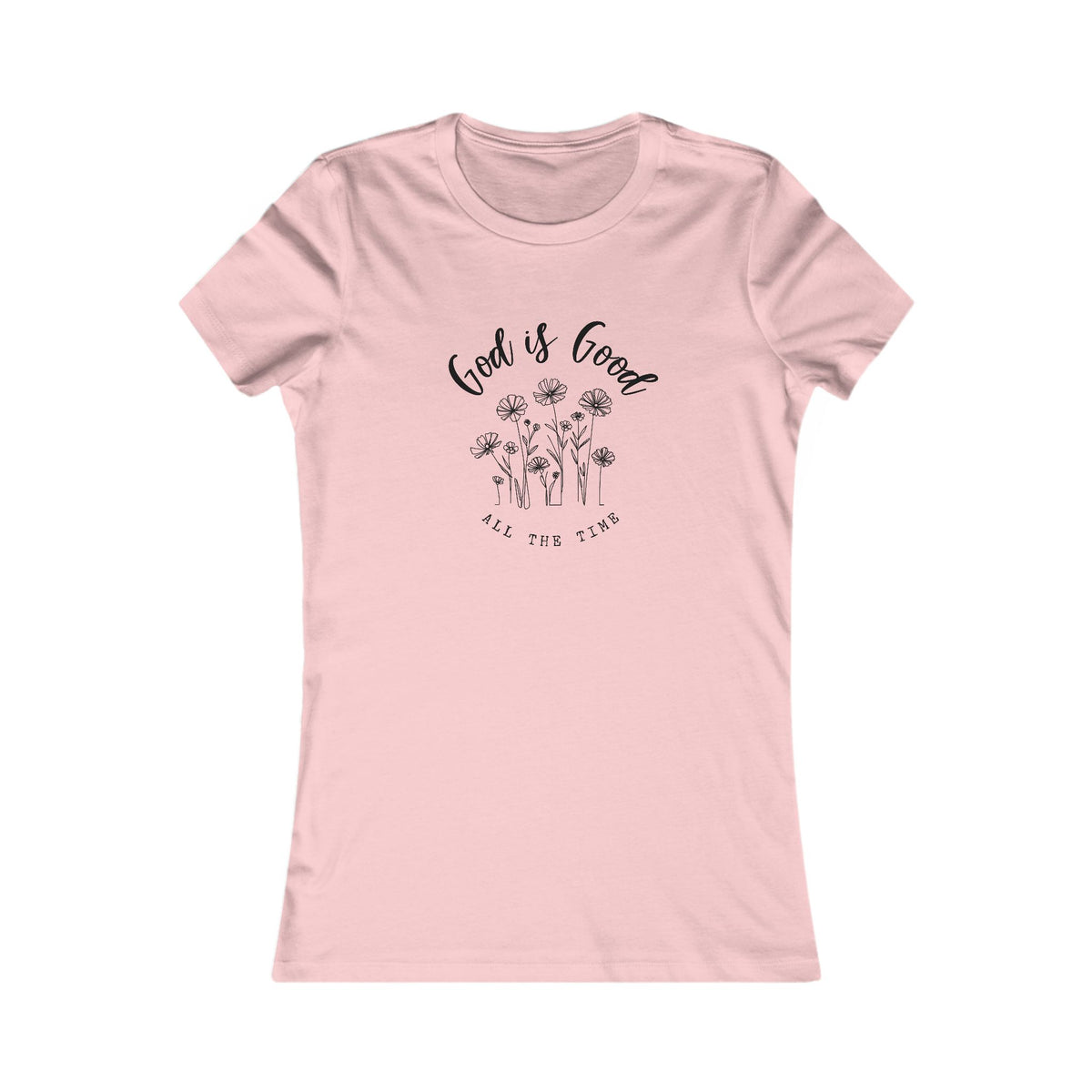 God Is Good All The Time-Women's Floral Tee