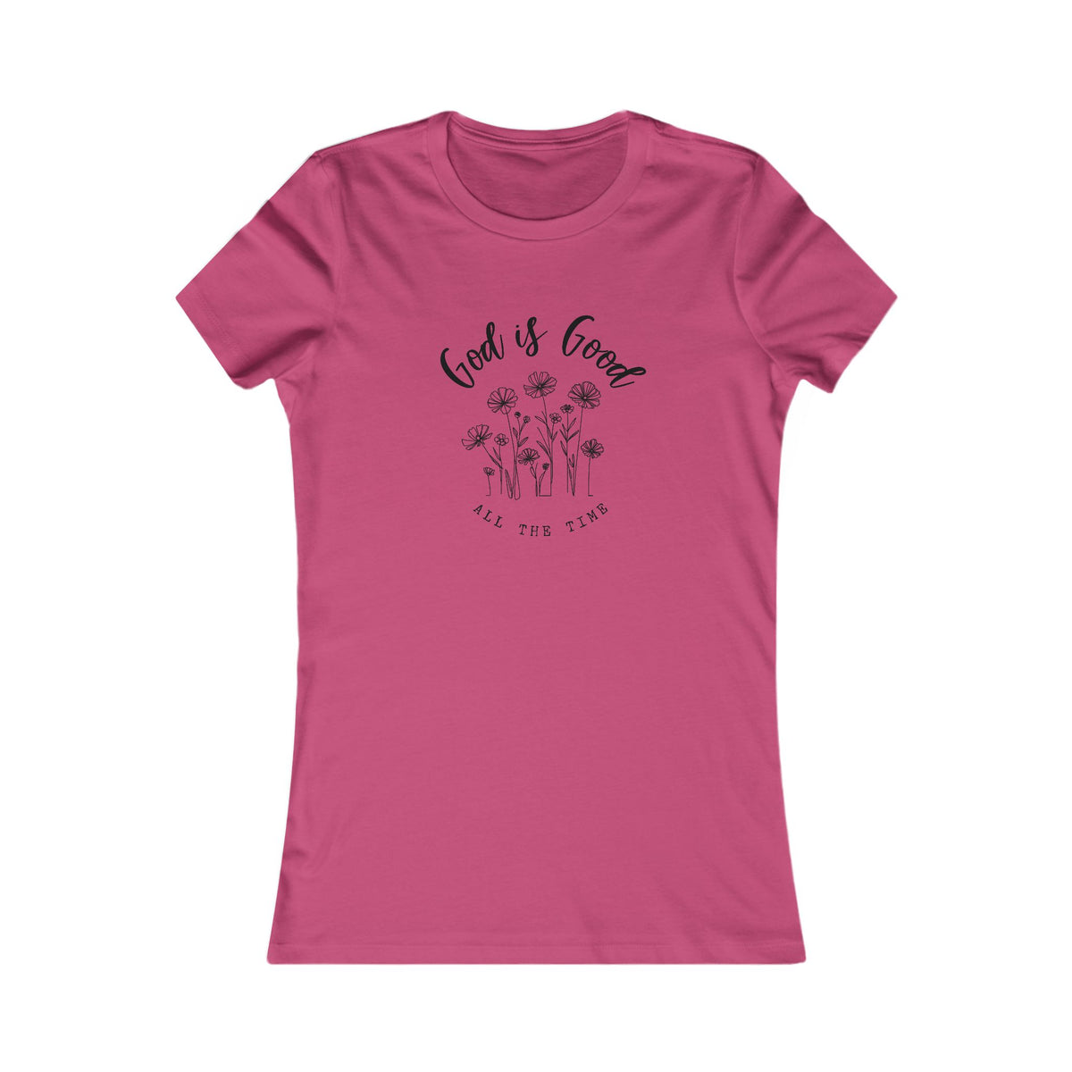 God Is Good All The Time-Women's Floral Tee