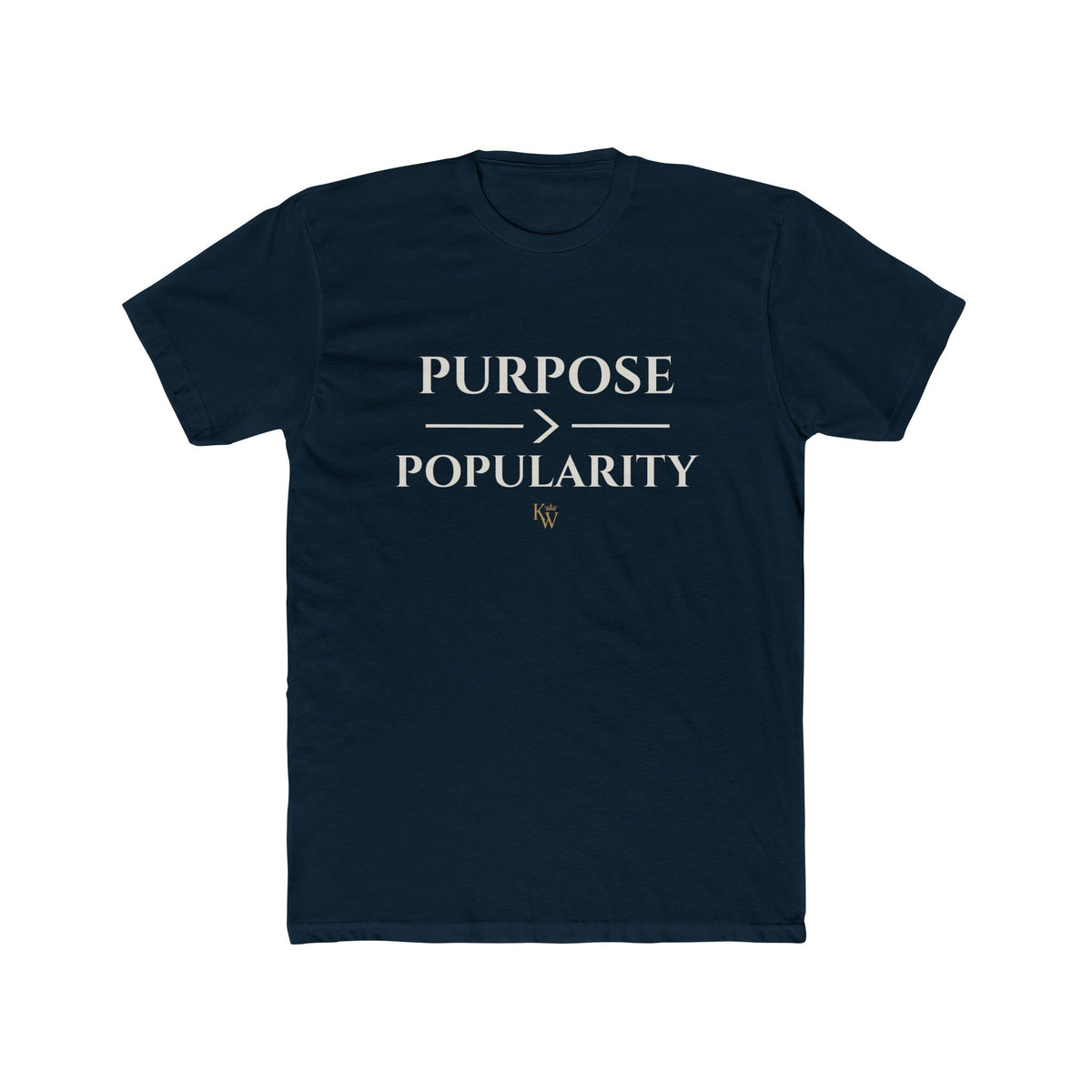 Purpose Over Popularity T-Shirt — Inspirational Crew Tee