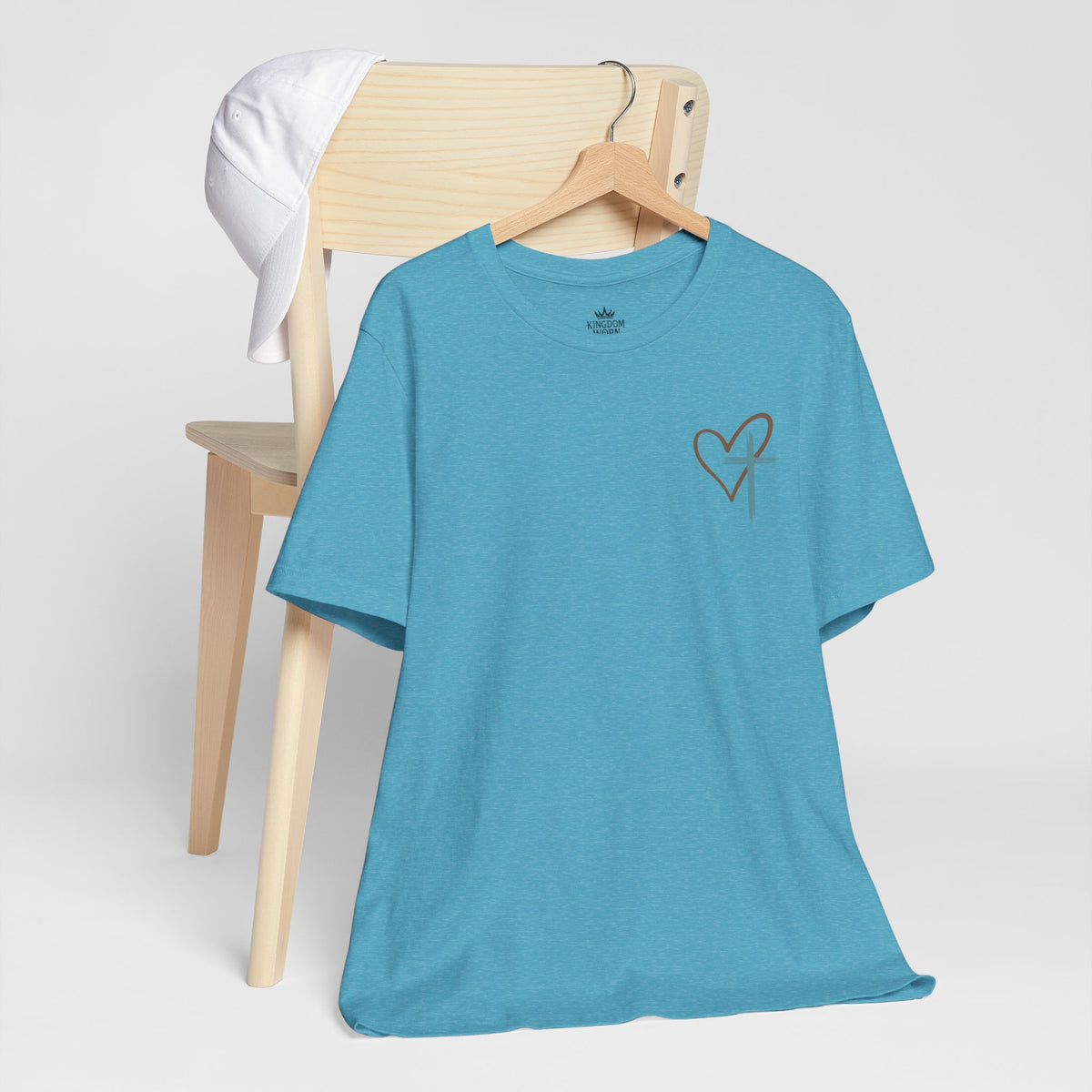 Jesus Has My Back Tee – Heart & Cross Tee