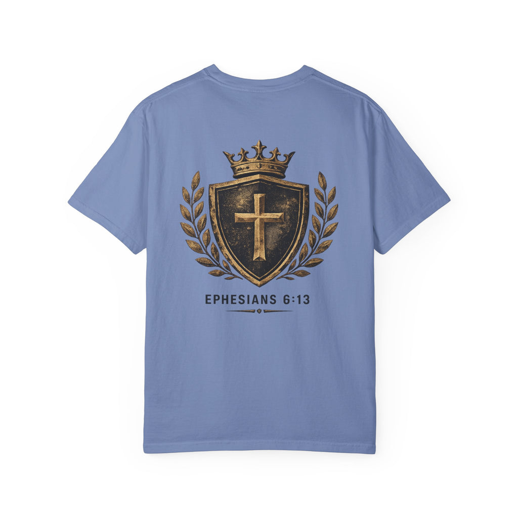 Ephesians 6:13 Christian T-Shirt — Shield & Crown